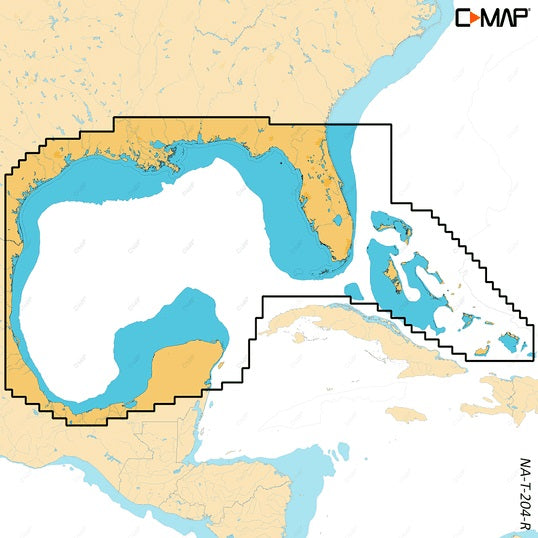 C-MAP Reveal X Coastal - Gulf of Mexico and Bahamas microSD Chart Card for Enhanced Navigation