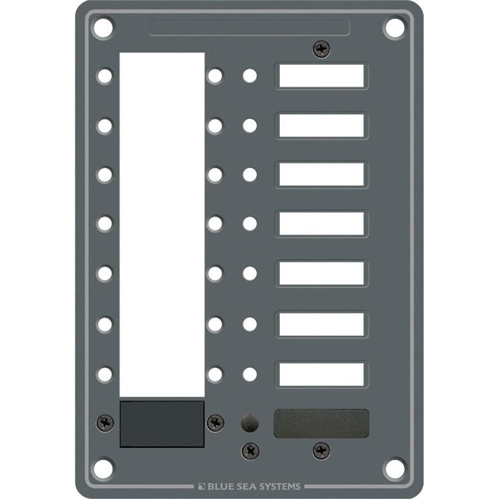 Blue Sea 8087 8-Position DC C-Series Blank Panel with Sturdy Aluminum