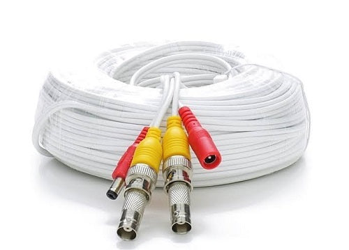 60 - inch RG59 Siamese Cable with BNC Male Connectors and Power Leads