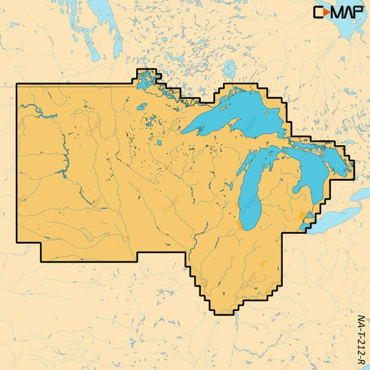 C-MAP Reveal X High-Res MicroSD for Inland US Lakes in North Central