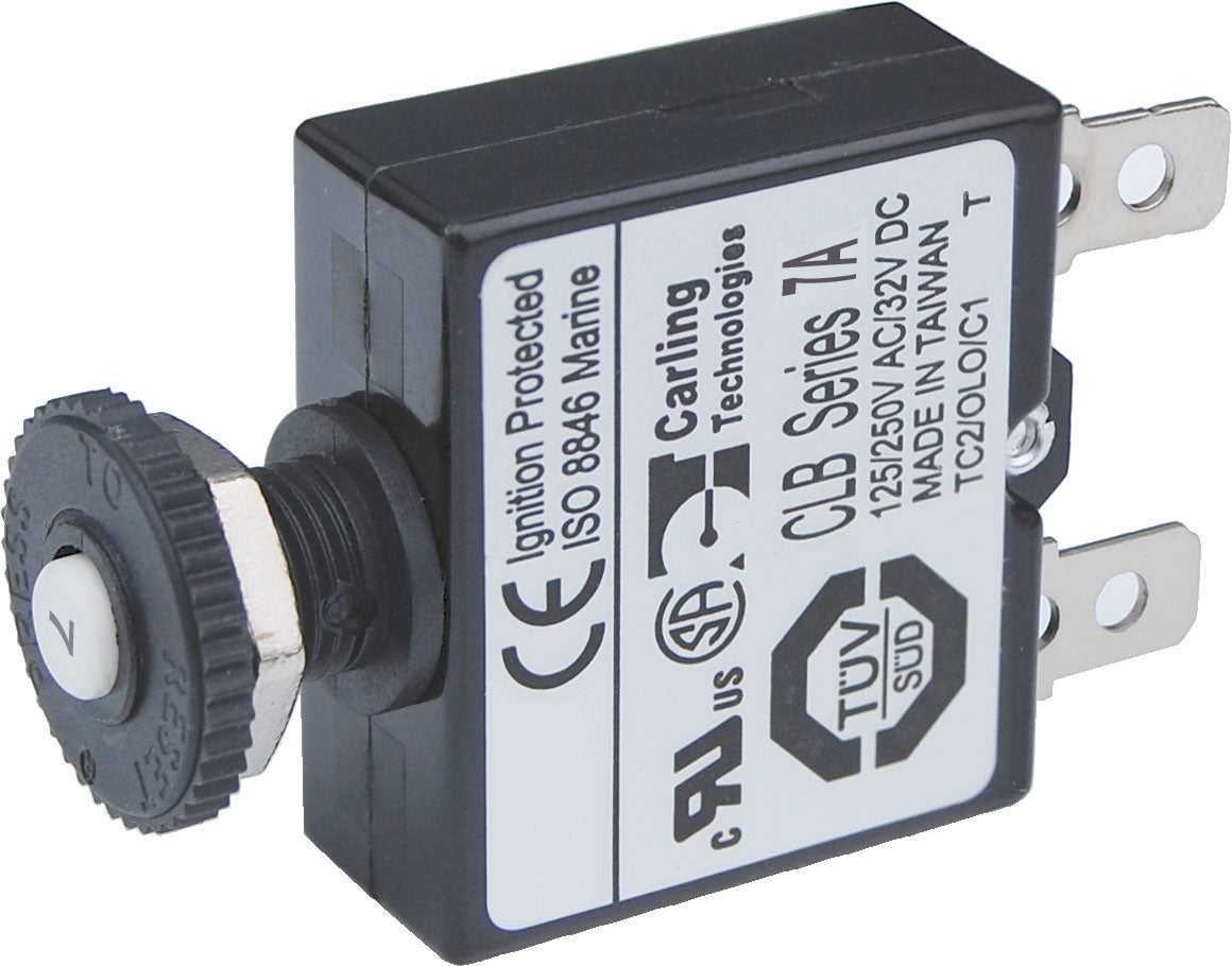 7A Blue Sea Push - Button Quick - Connect Thermal Circuit Breaker