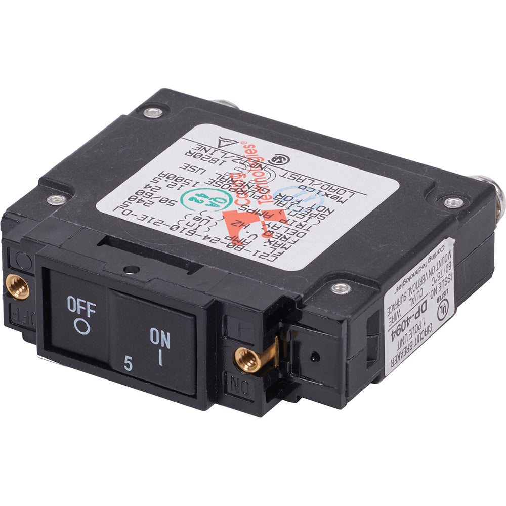 5A Flat Rocker Blue Sea 7454 UL - 489 Certified Circuit Breaker