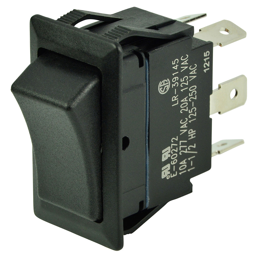 12V/24V ON/OFF/ON BEP DPDT Rocker Switch with 6 Blade Terminals [1001712]