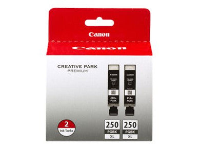 Canon Pixma Mg5420 - 2Pk Pgi250Xl High Pigment Black Cartridges, 500-Unit Yield - Great Deal