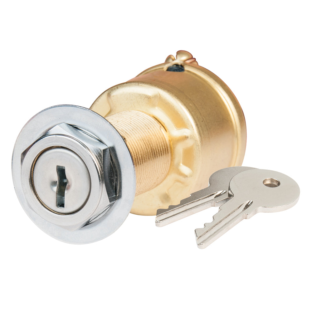 BEP Marine 12V DC 10A Chrome 2-Position OFF/ON Ignition Switch [1001605]