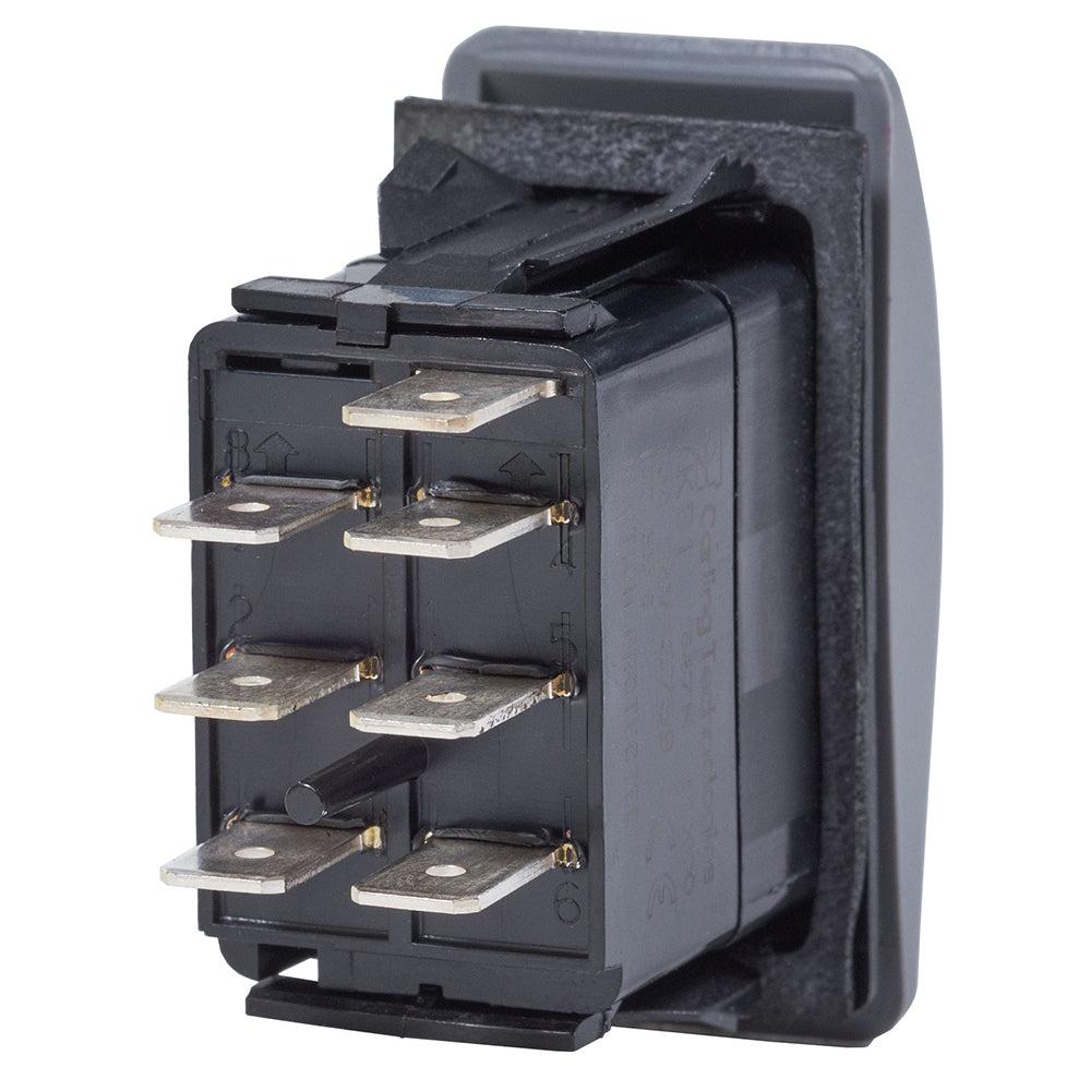 Gray Blue Sea 8221 Water-Resistant Double Pole Double Throw Contura III Switch