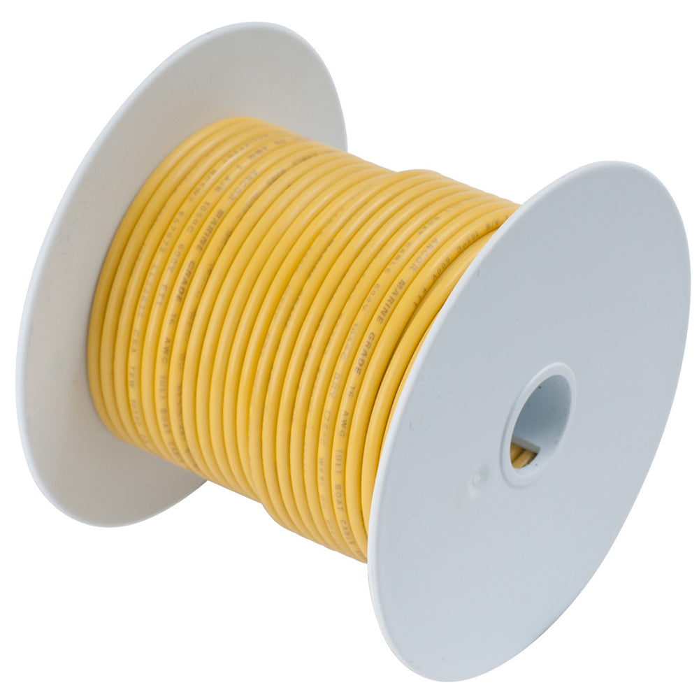 Ancor Marine Grade 4 AWG Yellow Battery Cable - 25 Feet, Ideal for Boats