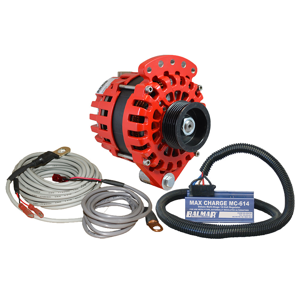 Hot Deal! Balmar 12V 170A Marine Alternator Kit with K6 Serpentine Pulley, Regulator & Temp Sensor