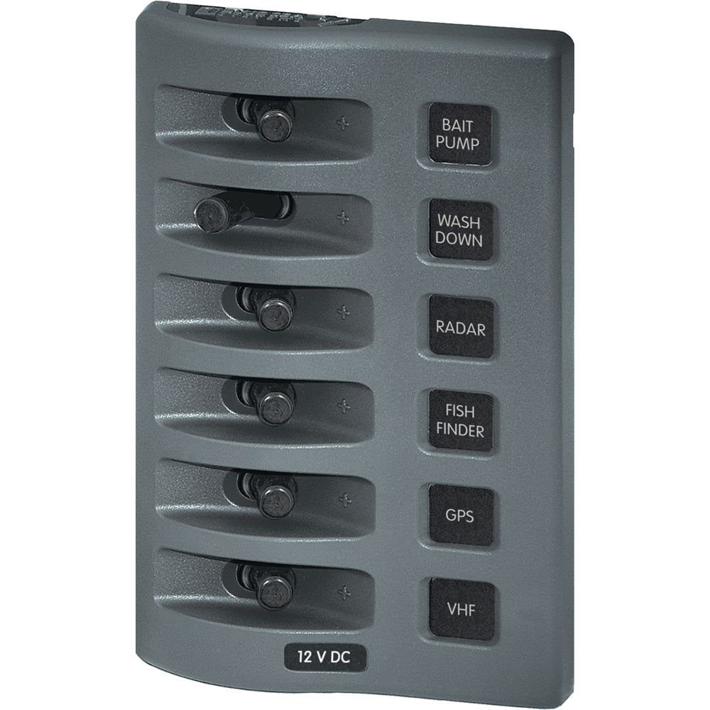 Blue Sea 4307 12V DC 6-Position Waterproof WeatherDeck Switch Panel