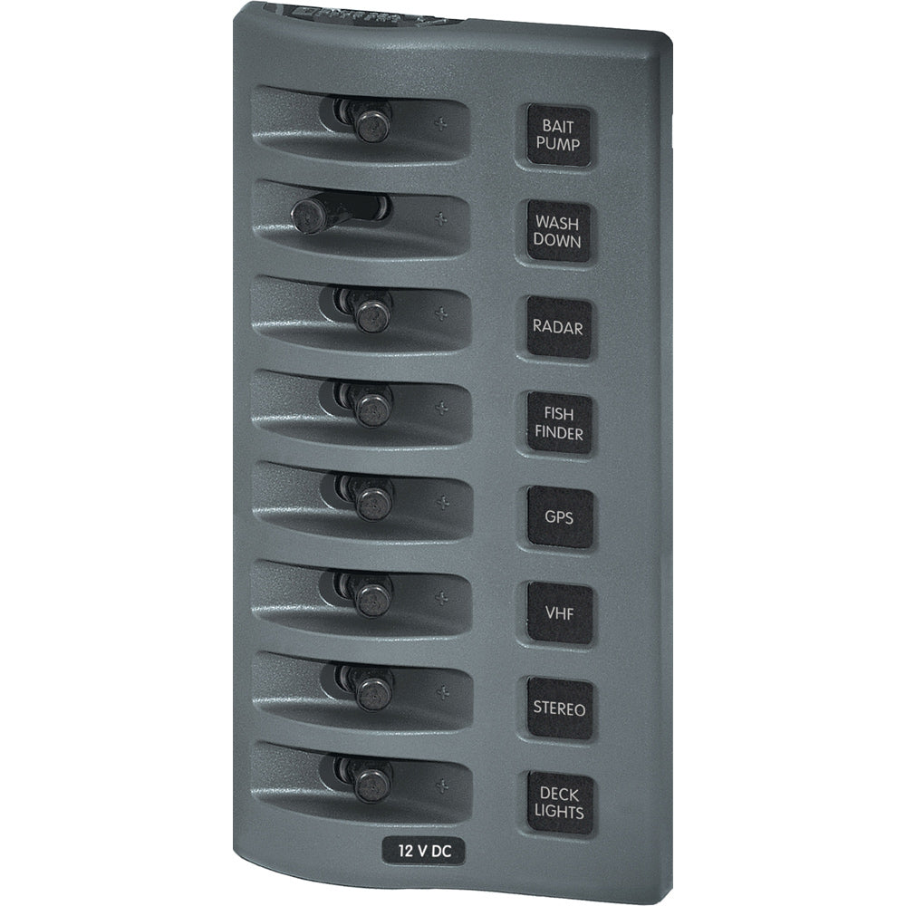 12V DC 8 - Position Waterproof Switch Panel Blue Sea 4309 WeatherDeck