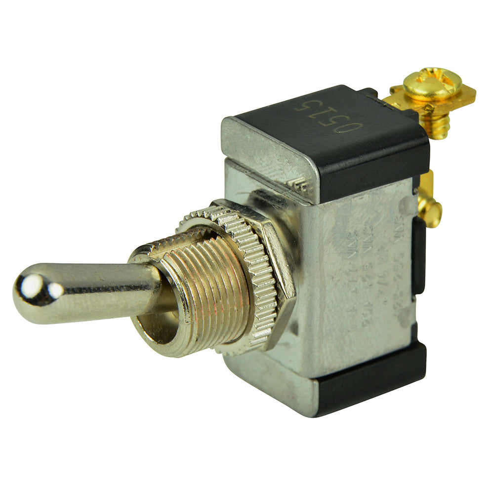 Chrome Plated SPST Toggle Switch - OFF/(ON) [1002002]
