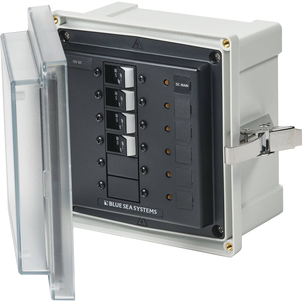 Blue Sea 3135 - Premium SMS Panel Enclosure with UL Main & 3 Branch for 12/24V DC Circuits
