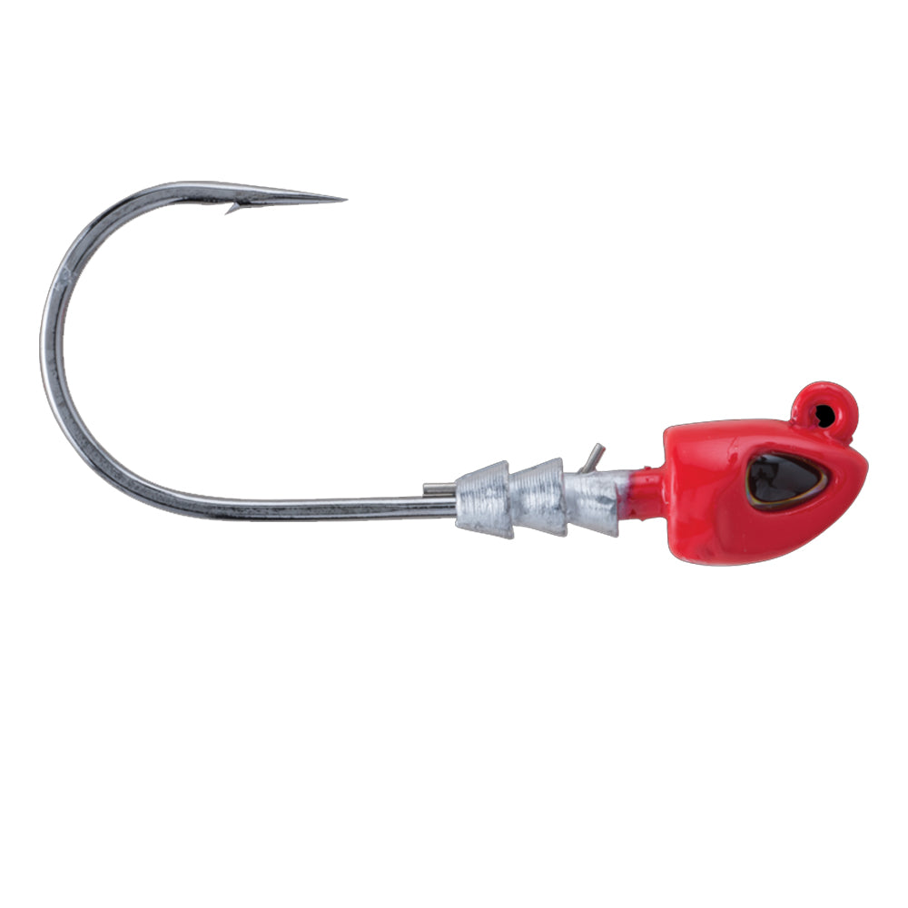 Hot Deal! Berkley Fusion19 Fishing Swimbait Jighead - 5/0L Hook, 3/4oz, Red Color [1504472]