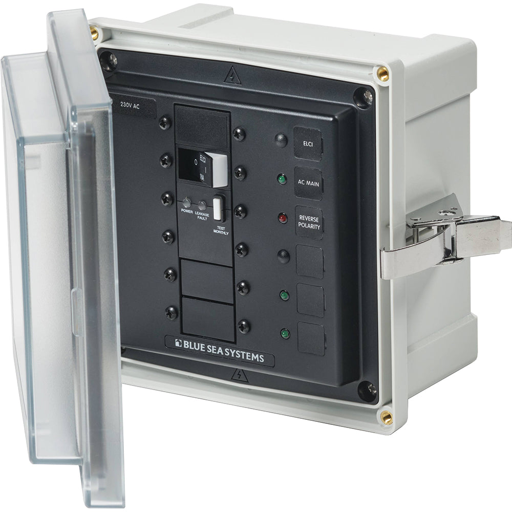 230V AC Blue Sea 3121 SMS Panel Enclosure w/ 16A ELCI & 3 Blanks