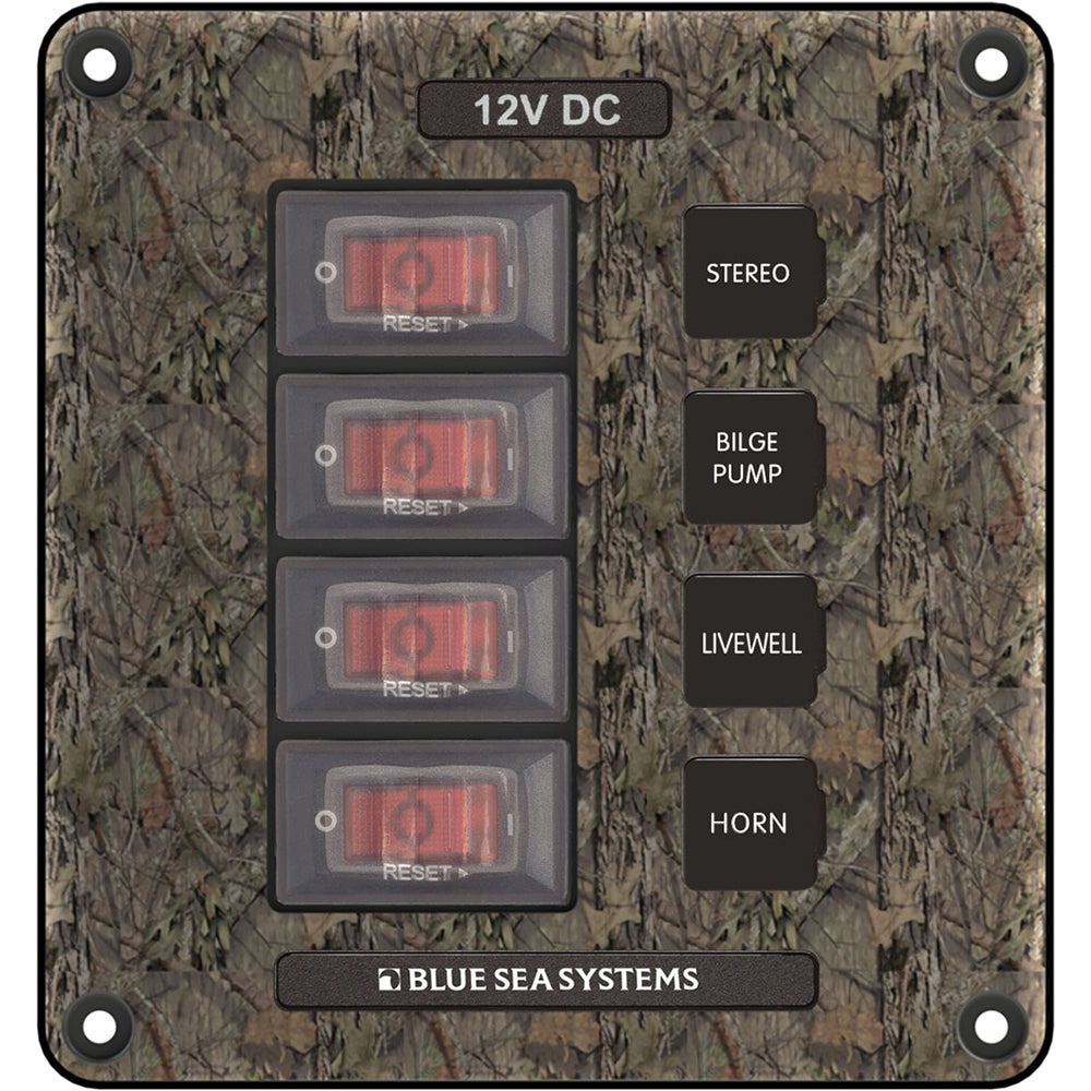 Blue Sea 4323 4-Position Camo Circuit Breaker Switch Panel - Great Deal!