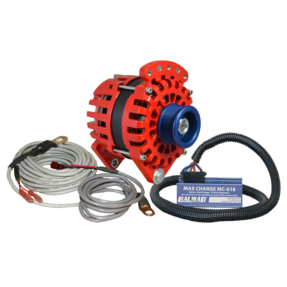 12V 170 AMP Balmar Alternator Kit with J10 Pulley, Regulator & Temp Sensor
