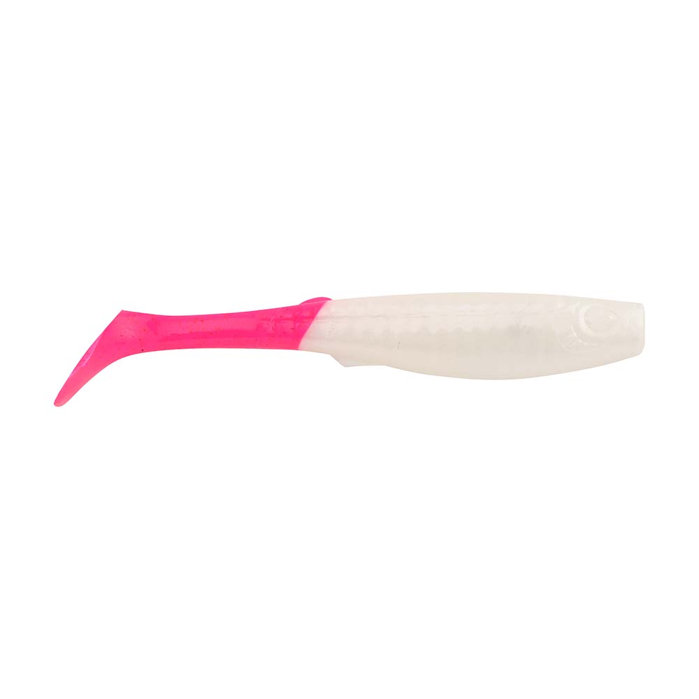 Hot Deal! Berkley Gulp Paddleshad 4-Inch Pearl White/Pink Soft Bait for Inshore Fishing