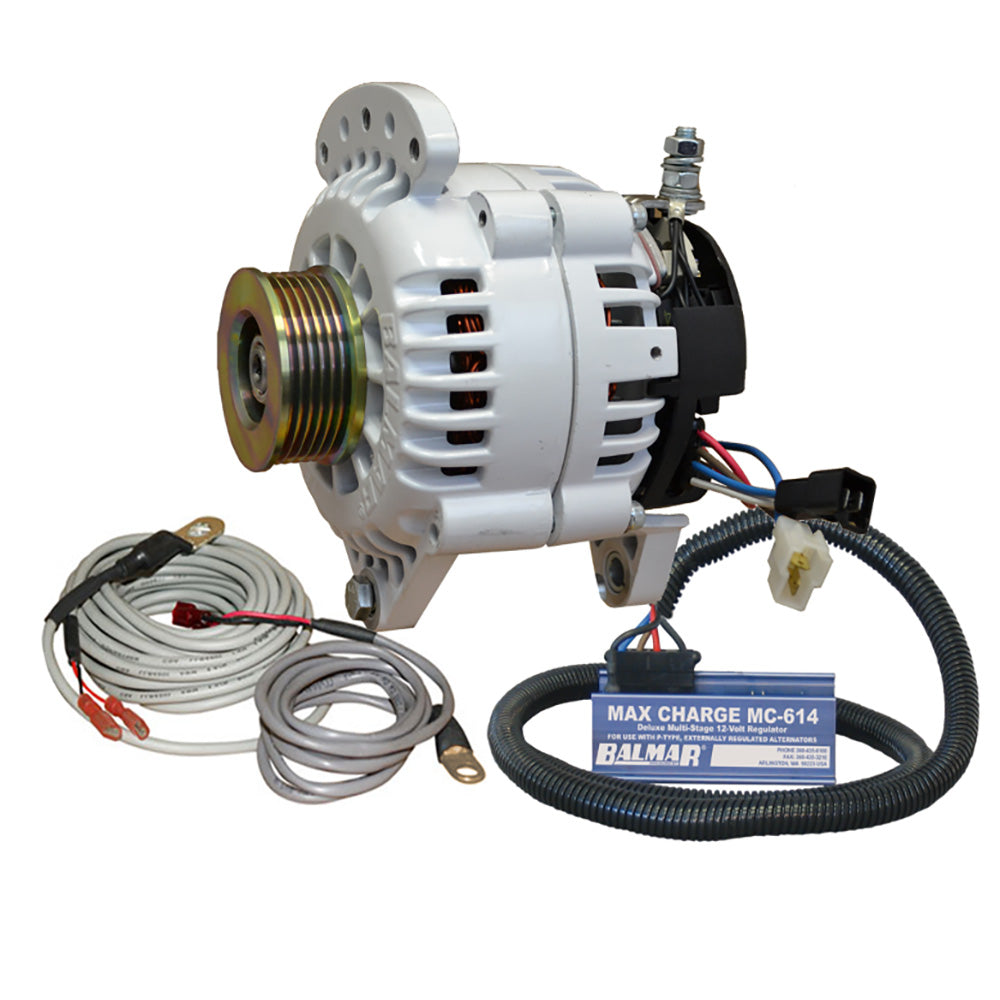 Hot Deal: 120 AMP 12V Balmar Alternator Kit with K6 Pulley, Regulator & Temp Sensor
