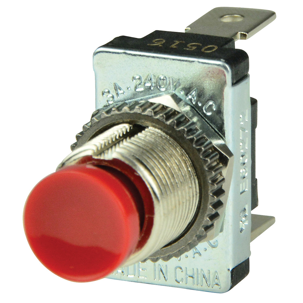 12V/24V DC Red Single Pole Single Throw Momentary Contact Switch - OFF/(ON) [1001401]
