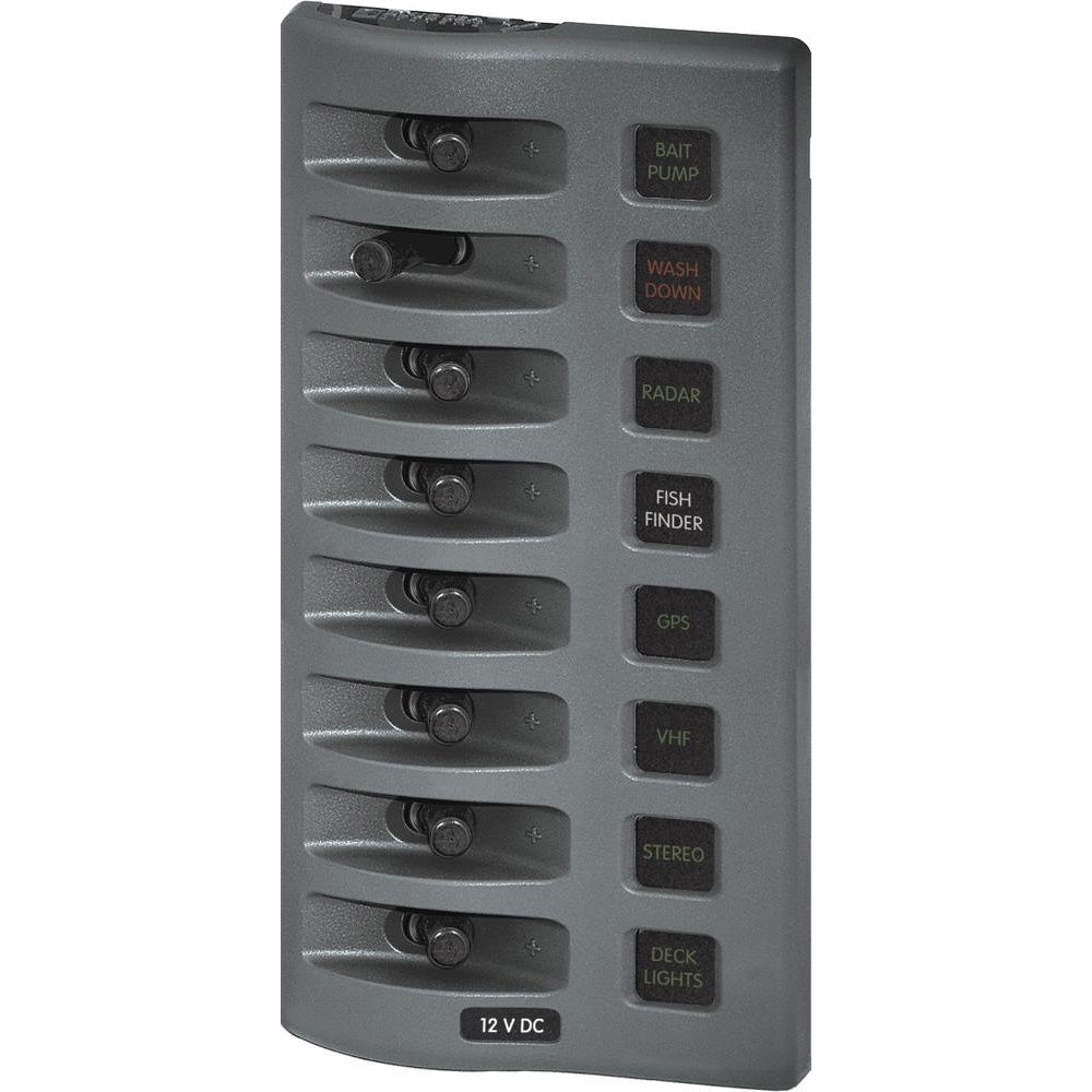 Sale! Blue Sea 4308 8-Position Grey Weather-Resistant Marine Fuse Panel