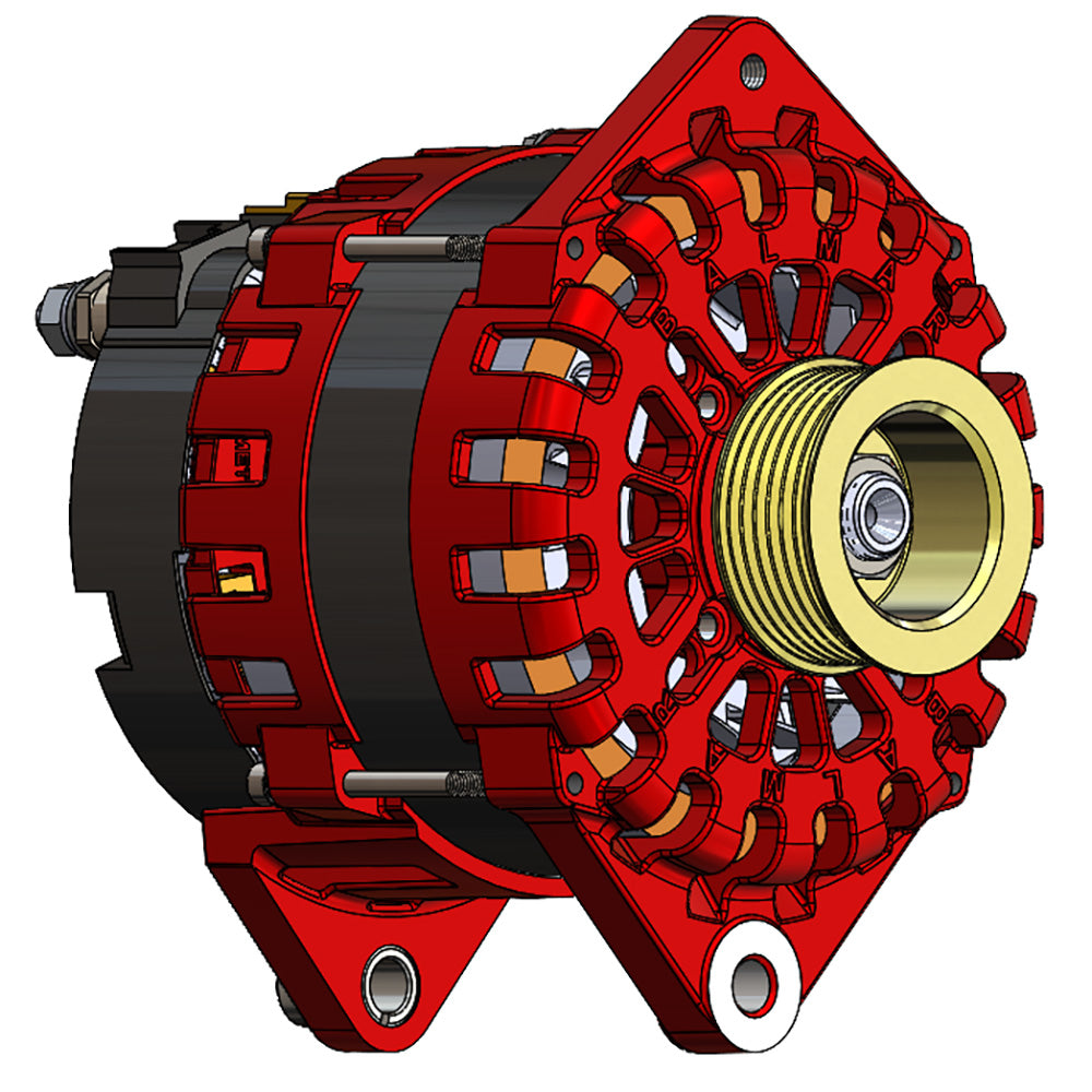 12V 250 AMP Balmar Alternator with 3.15in Dual Foot Saddle and K6 Pulley [XT - CR - 250 - K6]