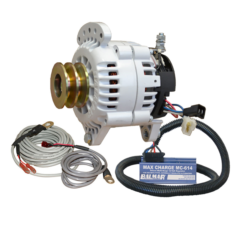 Hot Deal: Balmar 120 AMP 12V Alternator Kit with Dual Foot Saddle, Dual Vee Pulley, Regulator & Temp Sensor [60-YP-MC-120-DV]