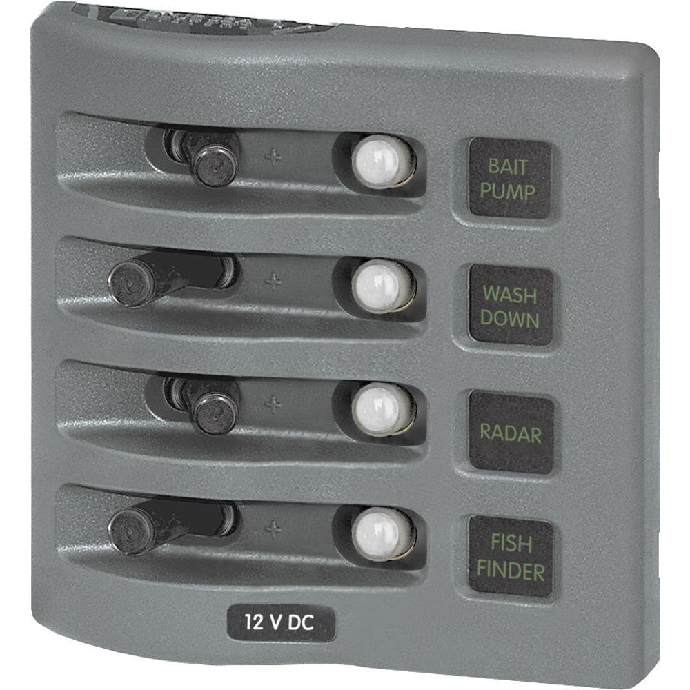 Sale! Blue Sea 4374 Grey 4-Position Weather-Resistant Circuit Breaker Panel